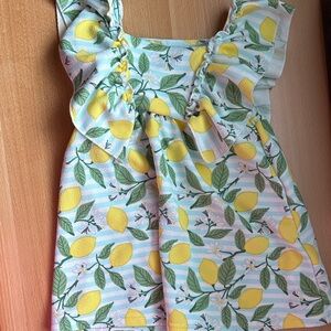 2T Lemon Print Toddler Dress